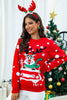 Load image into Gallery viewer, Pullover Crew Neck Snowflake Christmas Sweater with Long Sleeves