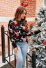 Load image into Gallery viewer, Long Sleeves Reindeer Pattern Christmas Sweater