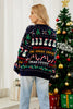 Load image into Gallery viewer, Christmas Sparkly Navy Pullover Knitted Sweater