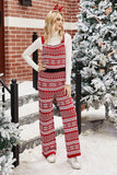 Christmas Red Snowflake Knitted Jumpsuits