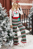 Load image into Gallery viewer, Christmas Red Snowflake Knitted Jumpsuits