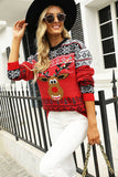 Christmas Red Elk Knitted Pullover Sweater