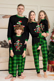 Christmas Family Wine Lover Dinosaur Print Pajamas Set