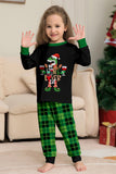 Christmas Family Wine Lover Dinosaur Print Pajamas Set