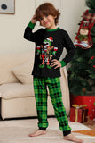 Christmas Family Wine Lover Dinosaur Print Pajamas Set