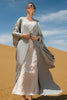 Load image into Gallery viewer, Grey Moroccan Kaftan with Watteau Train
