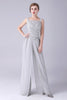 Load image into Gallery viewer, Silver Chiffon Pant and Lace Top Mother of The Bride Pant Suits