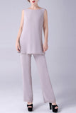 Apricot Long Sleeves 3 Pieces Mother of the Bride Pant Suits