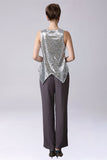 Dusk Sequin 3 Pieces Mother of the Bride Pant Suits