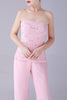 Load image into Gallery viewer, Pink 3 Pieces Lace Coat Mother of the Bride Pant Suits