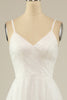 Load image into Gallery viewer, A Line Spaghetti Straps White Tulle Party Dress