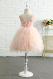 Light Pink Sleeveless Flower Girl Dress