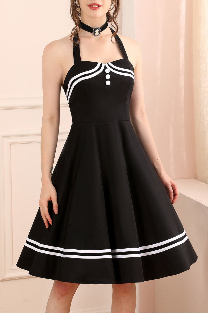 Load image into Gallery viewer, Halter Black Dress