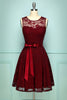 Load image into Gallery viewer, Burgundy Lace Dress