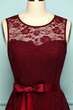 Burgundy Lace Dress