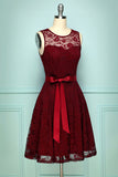 Burgundy Lace Dress