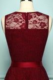 Burgundy Lace Dress