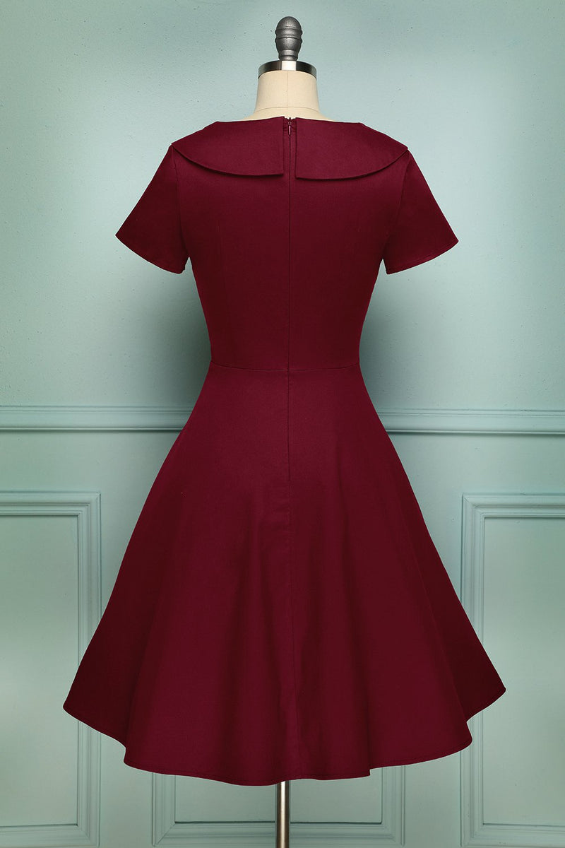 Load image into Gallery viewer, Burgundy Button Dress