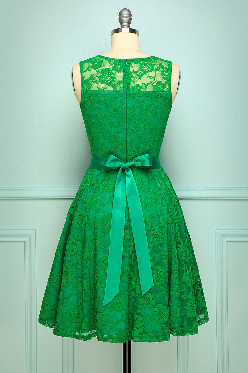 Load image into Gallery viewer, Green Lace Dress