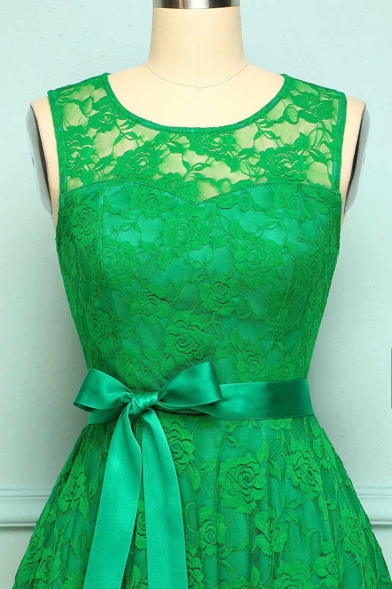 Load image into Gallery viewer, Green Lace Dress