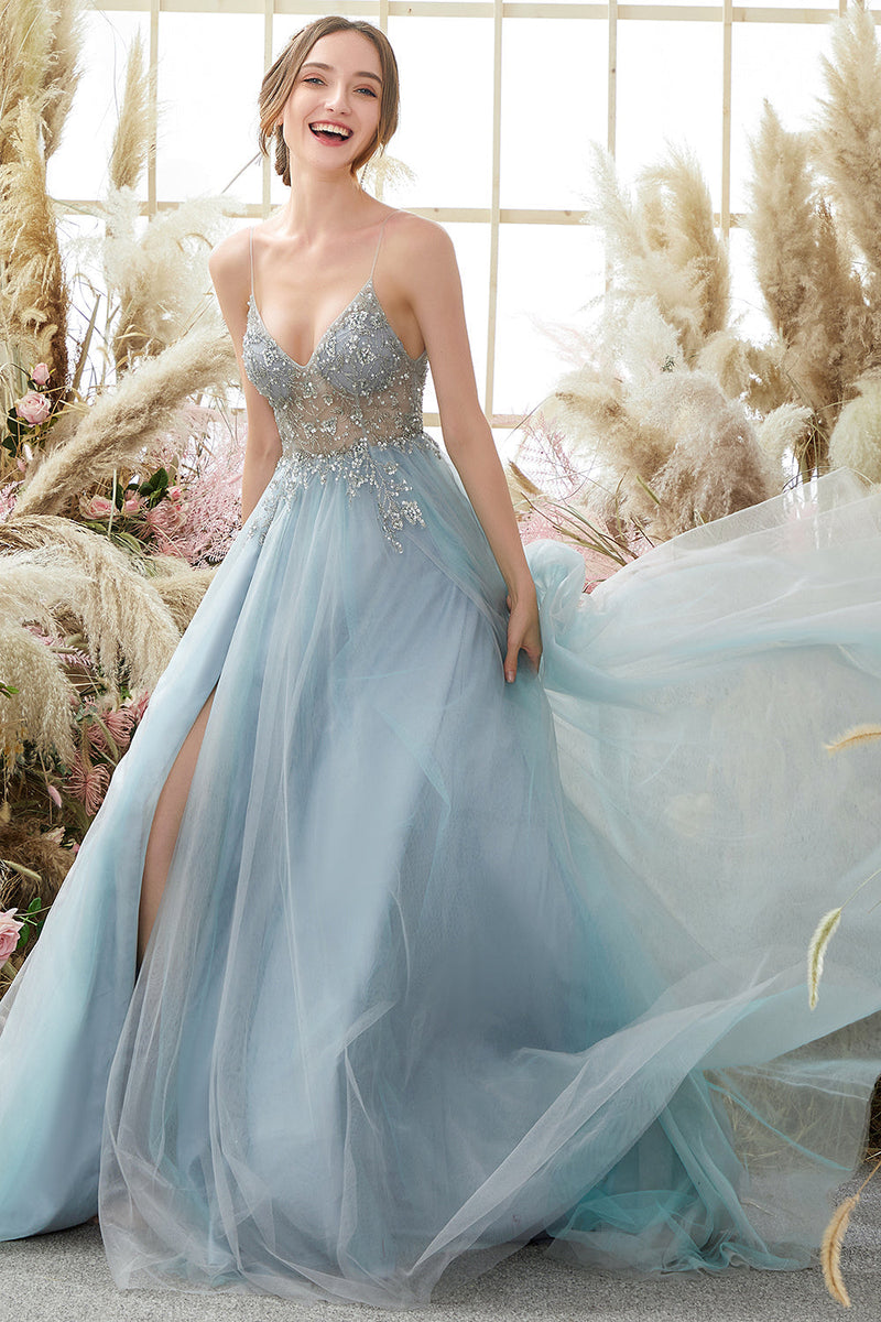 AC 7042 - Strapless Layered Tulle A-Line Prom Gown With Floral