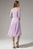 Lavender Midi Lace Dress