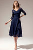 Load image into Gallery viewer, Navy Lace Midi Dress