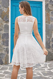 Grape Short Plus Size Lace Dress
