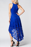 Asymmetric Royal Blue Lace