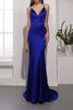 Load image into Gallery viewer, Royal Blue Satin Evening Dress