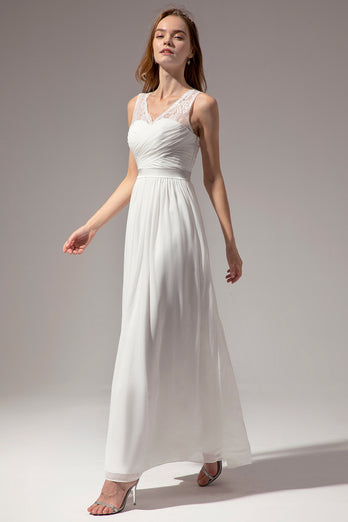 Grey Long Bridesmaid Dress