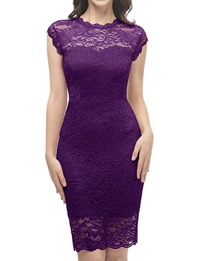 Blush Lace Bodycon Party Dress