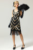 Load image into Gallery viewer, Sequins 1920s Fringe Flapper Dress
