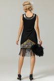 1920s Silver Sequins Fringe Flapper Dress