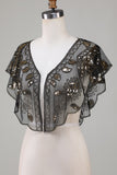 Beaded Golden Sequins 1920s Cape