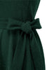 Load image into Gallery viewer, Dark Green Vintage 1950s Dress with Sash