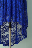 Asymmetric Royal Blue Lace