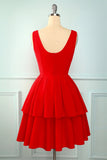 Red Tiered Dress