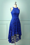 Asymmetric Royal Blue Lace