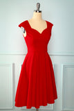 Red Solid Graduation Dress