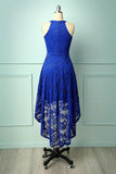 Asymmetric Royal Blue Lace