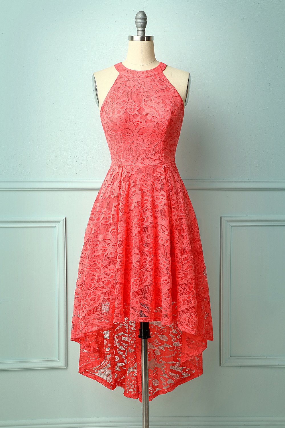 Coral Lace Dress