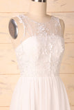 White Appliques Dress