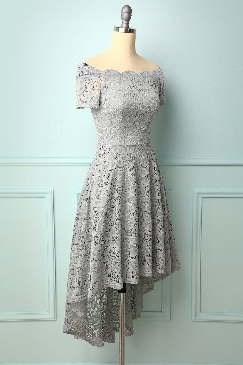 Load image into Gallery viewer, Grey Off the Shoulder Dress