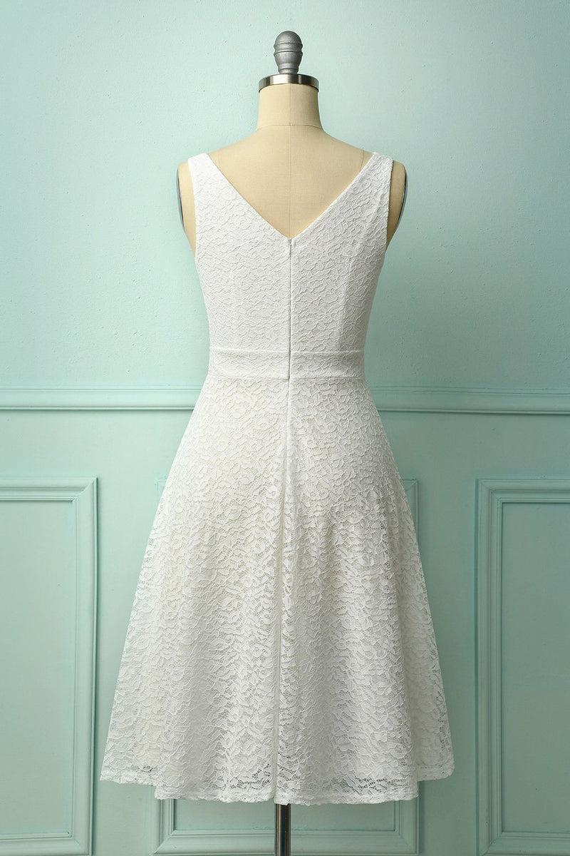 Load image into Gallery viewer, Lace White Dress