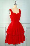 Red Tiered Dress