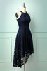 Load image into Gallery viewer, Asymmetric Navy Lace Dress