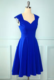 Royal Blue Solid Dress