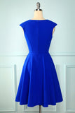 Royal Blue Solid Dress