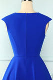 Royal Blue Solid Dress